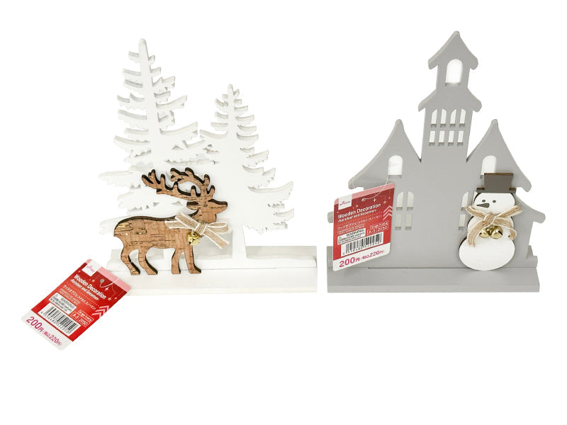 ウッドオブジェ（トナカイ、スノーマン）