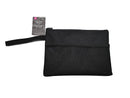 メッシュフラットポーチ（ポケット付、黒）１個入