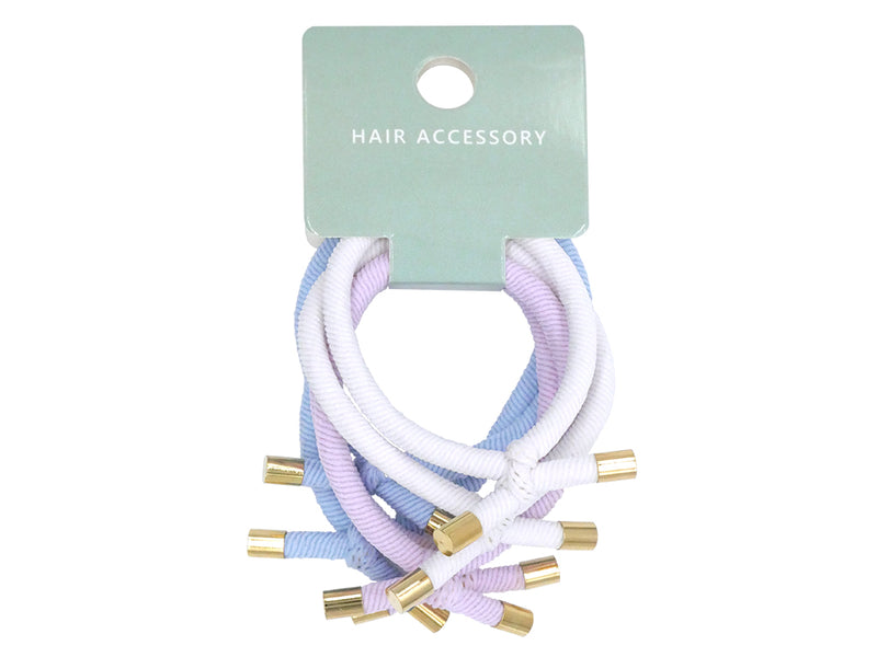 ヘアゴム H53 ヘアゴムセット（ノットデザイン、ペールカラー） - スリーピーネット