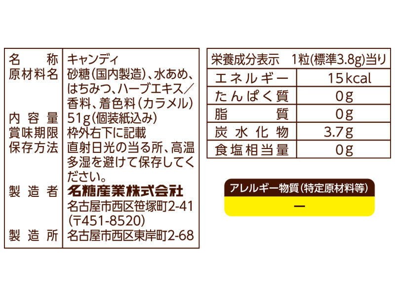 名糖産業　マヌカハニーのど飴　５１ｇ