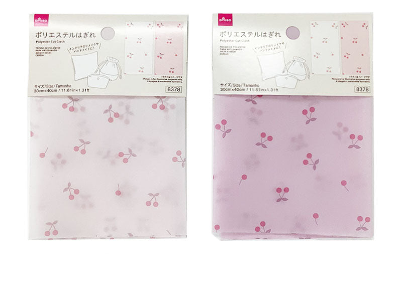 ポリエステルはぎれ（３０ｃｍ×４０ｃｍ、さくらんぼ）