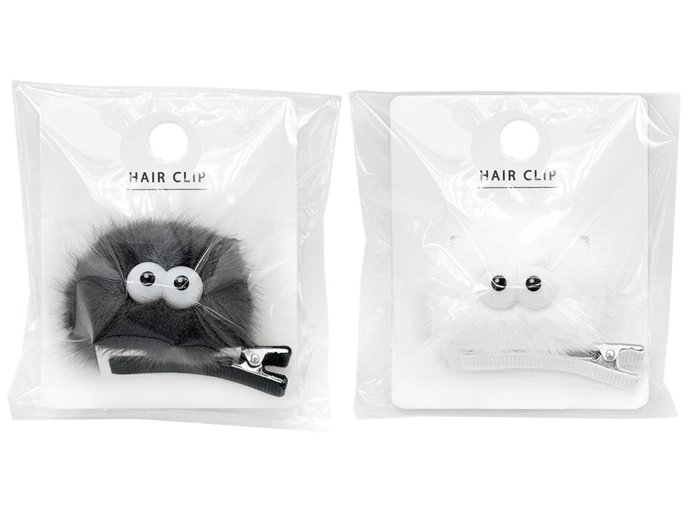 ヘアクリップ（ギョロ目モンスター、モノトーン） - 100均 通販