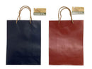 クラフト紙袋（紙製取っ手、ネイビー、ワインレッド）