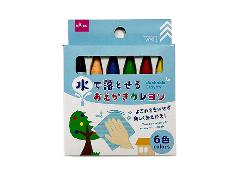 水で落とせるおえかきクレヨン（６色）