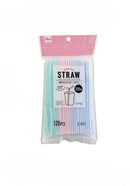 曲がるミニストロー（パステル、１２０本）