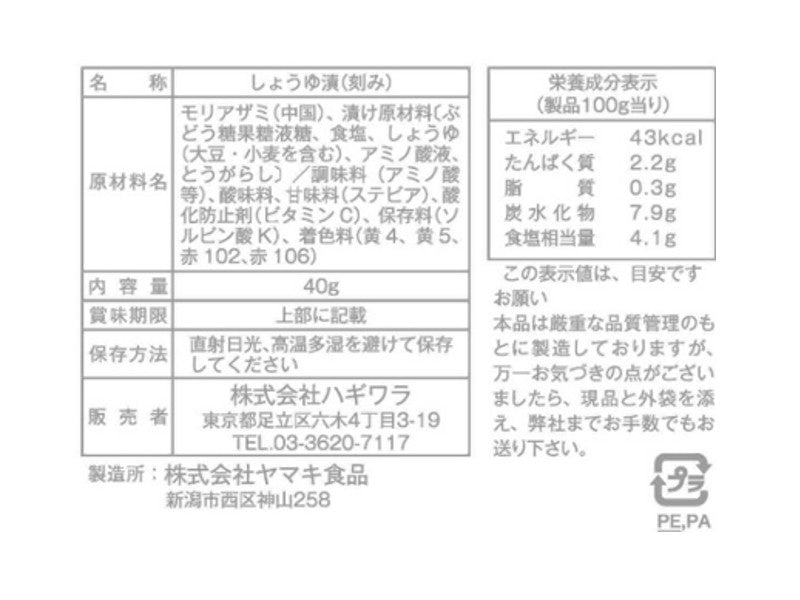 ハギワラ　山ごぼう　４０ｇ