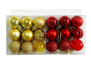 クリスマスボール（３ｃｍ、９個、ゴールドカラー、レッド）