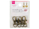 キーホルダーパーツ（ナスカン、アンティーク調ゴールドカラー、４個入）