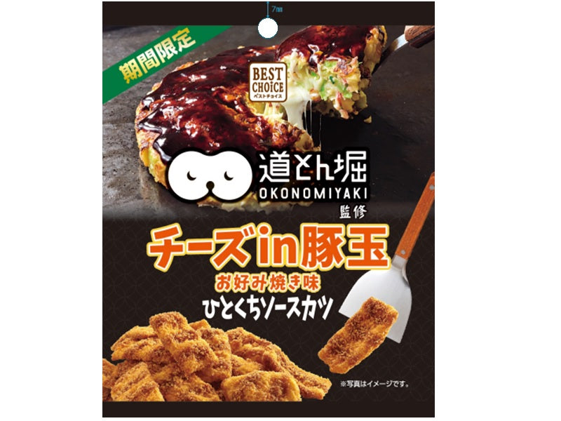 ケイ・エスカンパニィー　道とん堀ひとくちソースカツチーズｉｎ豚玉お好み焼き味　２８ｇ