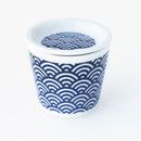 そば猪口＆豆皿セット（青海波）