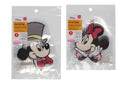 ダイカットジップバッグ、４枚（ミッキー／ミニー）