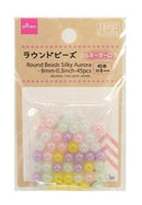 ラウンドビーズ（シルキーオーロラ、４５個）