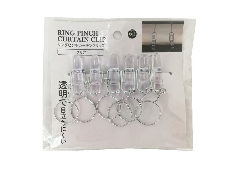 リングピンチカーテンクリップ クリア 6P ATC-21