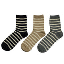 オーガニックコットンソックス（ナチュラル、ボーダー）