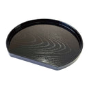 山中塗り　半月皿　黒