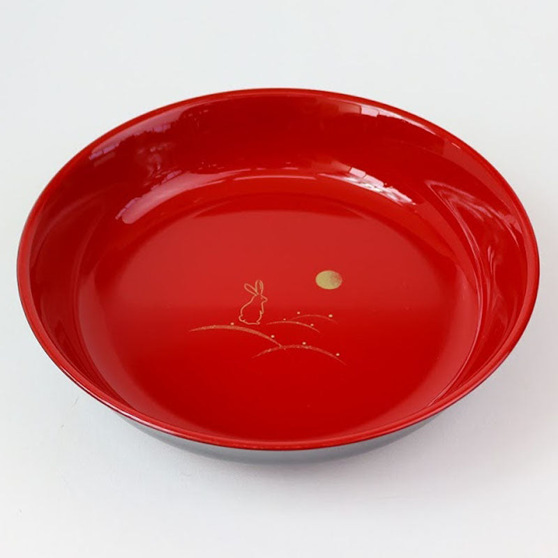 うさぎ盛鉢２１ｃｍ赤２柄アソート