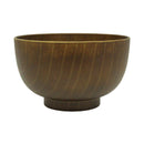 会津塗　洗浄機対応　木目モダン汁椀　赤茶