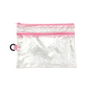 Ｗファスナービニールネットケース　ピンク・パープルＡ５