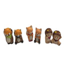 置物（仲良し森の動物、レッサーパンダ、キツネ、ライオン）