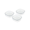 楽ちんパックスクエア（３個組、クリアーホワイト）