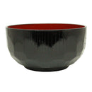 会津塗　洗浄機対応　亀甲中丼　黒内朱