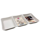 和波レンジ食器　三連角皿