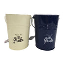 ブリキ調バスケット（カラータイプ、縦長タイプ）