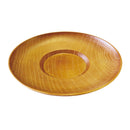 山中塗り　木彫り風茶托　木目