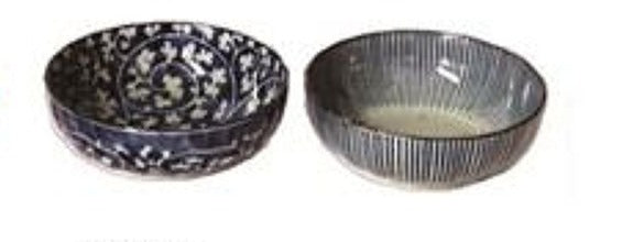 古染菊型小鉢 2柄 約11×H4cm