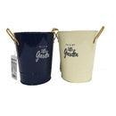 ブリキ調バスケット（カラータイプ）