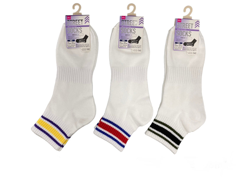 足底サポートアンクルソックス（ライン）