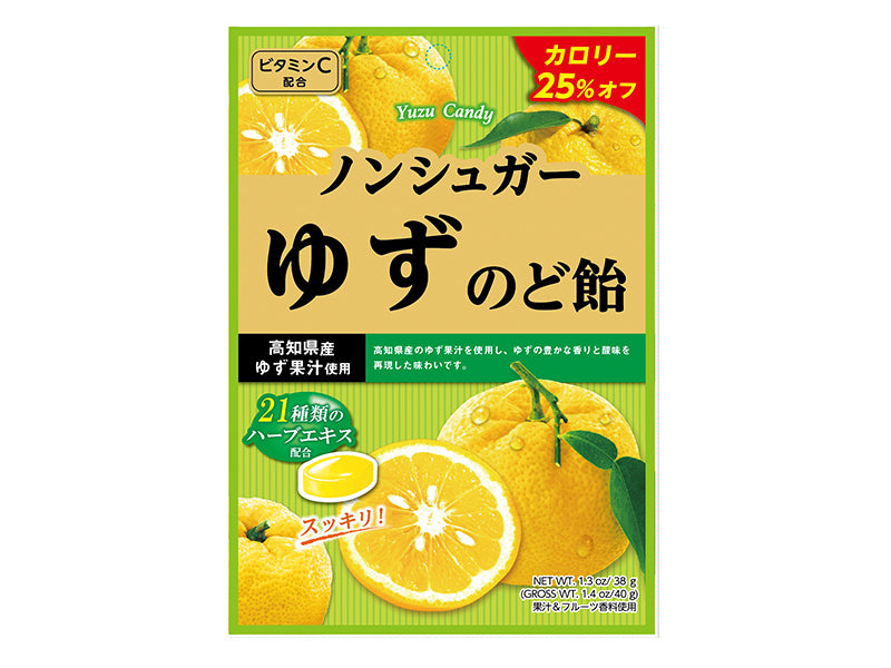 扇雀飴本舗　ノンシュガーゆずのど飴　４０ｇ