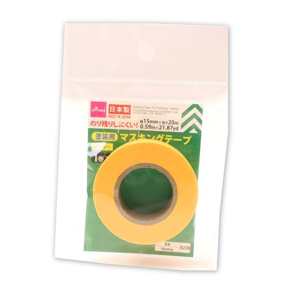 塗装用マスキングテープ（黄色、１５ｍｍ×２０ｍ） - ダイソーネット 