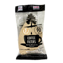 コーヒーフィルター　１－２杯用　無漂白タイプ　９０枚