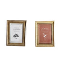 フォトフレーム（木目調、ゴールドカラー、Ｌ判）