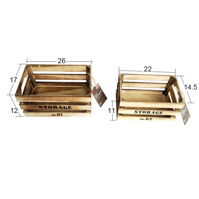 木製インテリア収納ＢＯＸ（焼杉風）
