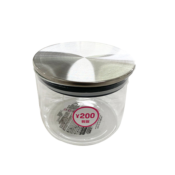 ガラスキャニスター（ステンレス蓋付、400mL） - 100均