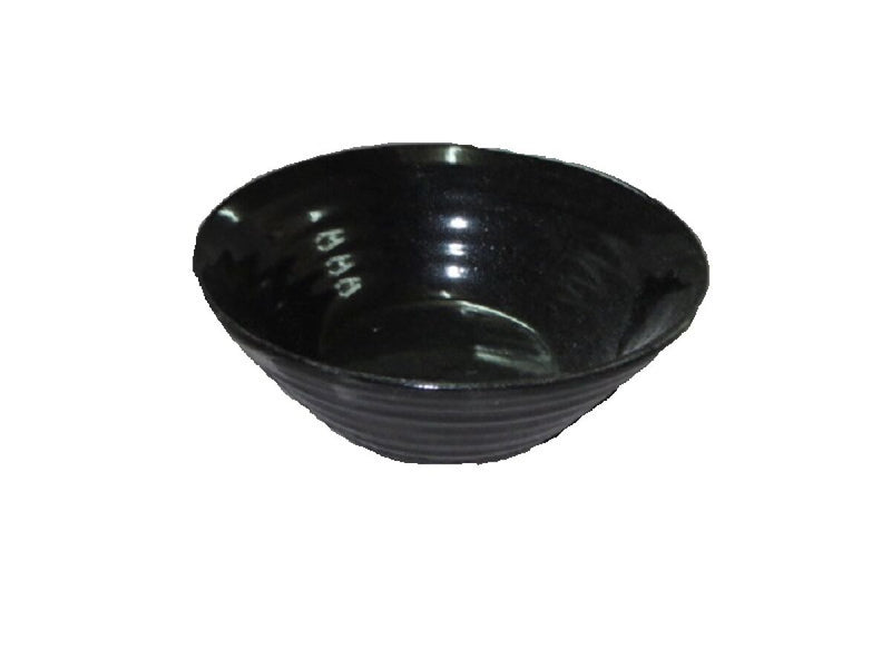 小鉢（黒流、喜窯、約φ１３．５×Ｈ５ｃｍ）