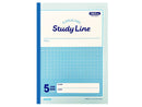 Ｓｔｕｄｙ　Ｌｉｎｅノート　Ａ４　３０枚　５ｍｍ方眼罫　ブルー