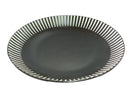 深皿（モダンストライプ、黒）
