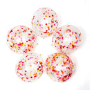 コンフェッティバルーン、５個（丸い紙吹雪）