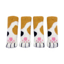 イス脚カバー（猫足形、三毛＆茶トラ、４個）