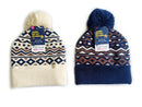 ポンポン付ジャガードニット帽（キッズ）