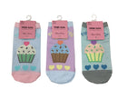 ショート丈ソックス（ピンクラテ、カップケーキ）