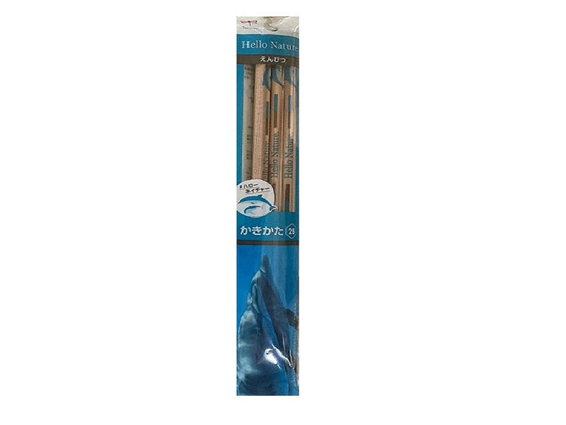 ハローネイチャー鉛筆２Ｂ３本組 イルカ