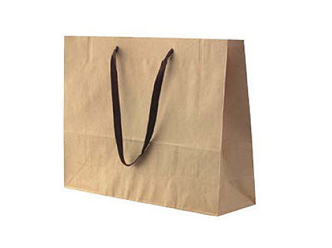 クラフト紙袋（ヨコ型）ショルダータイプ