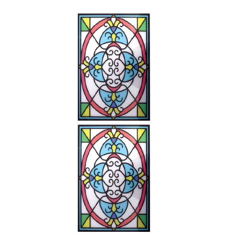 ステンドグラス風シール 長方形タイプ（３種アソート） - ダイソー