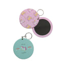 キーホルダー（ミラー、丸、ユニコーン）
