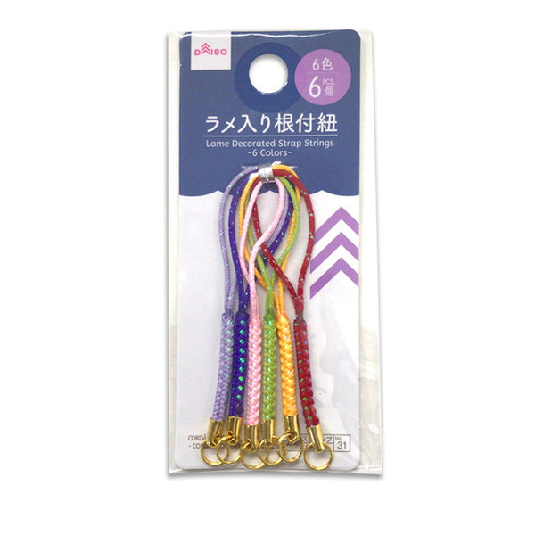 ストラップ金具（ラメ入り根付紐、和風、6色） - 100均 通販 ダイソー