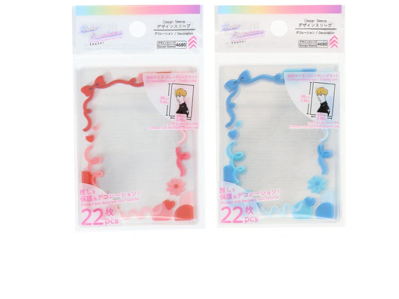 デザインスリーブ（Ｂ、デコレーション、レッド・ブルー、２２枚）